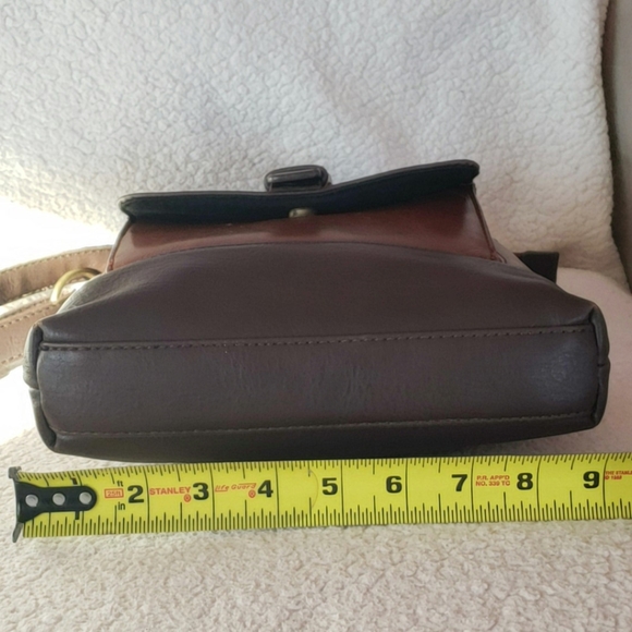 Stone & Co Two Tone Brown Leather Crossbody - Picture 3 of 4
